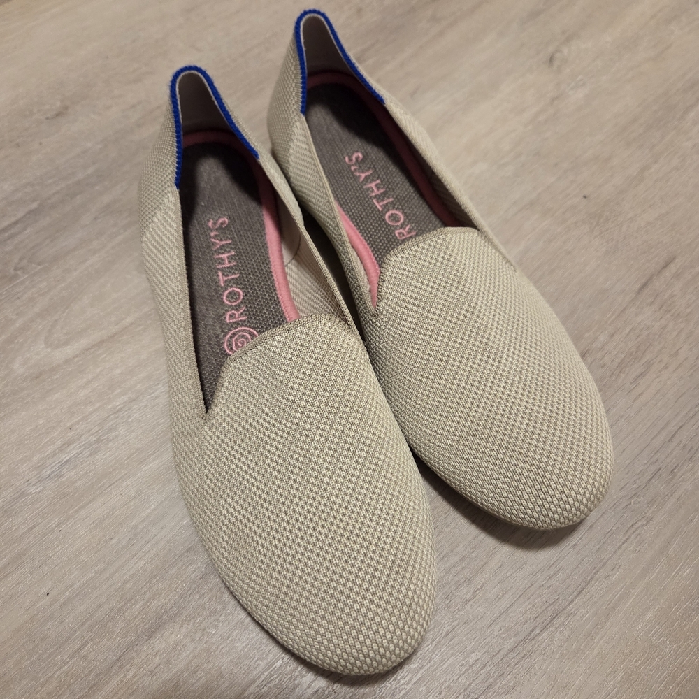 Rothy’s The Loafer Model 003-157 Linen Double Stitch size 10